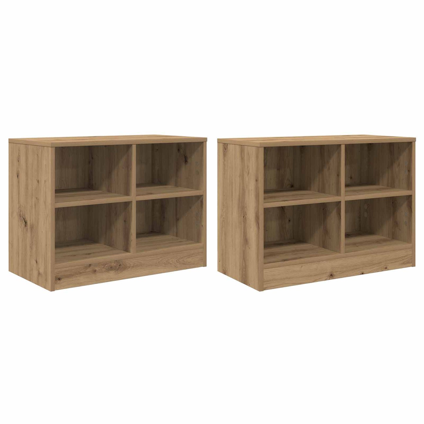 Sengeskab 2 stk. Artisan-eg 66 x 33 x 48 cm Konstrueret træ