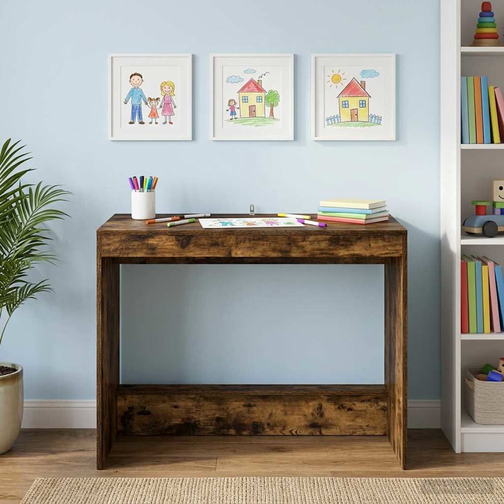 Sengebord Røget eg Konstrueret træ 100 x 45 x 75 cm