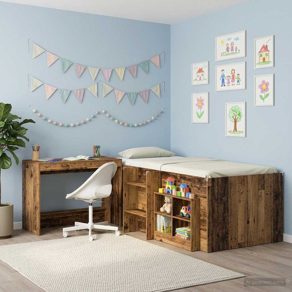 Sengebord Gammelt træ Konstrueret træ 100 x 45 x 75 cm