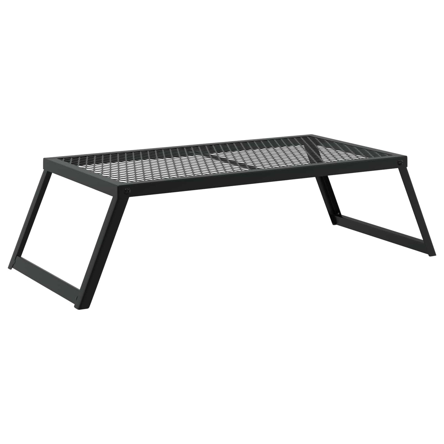 Foldbart Camping Grill 58 x 31 x 2 cm Legeret Stål Sort