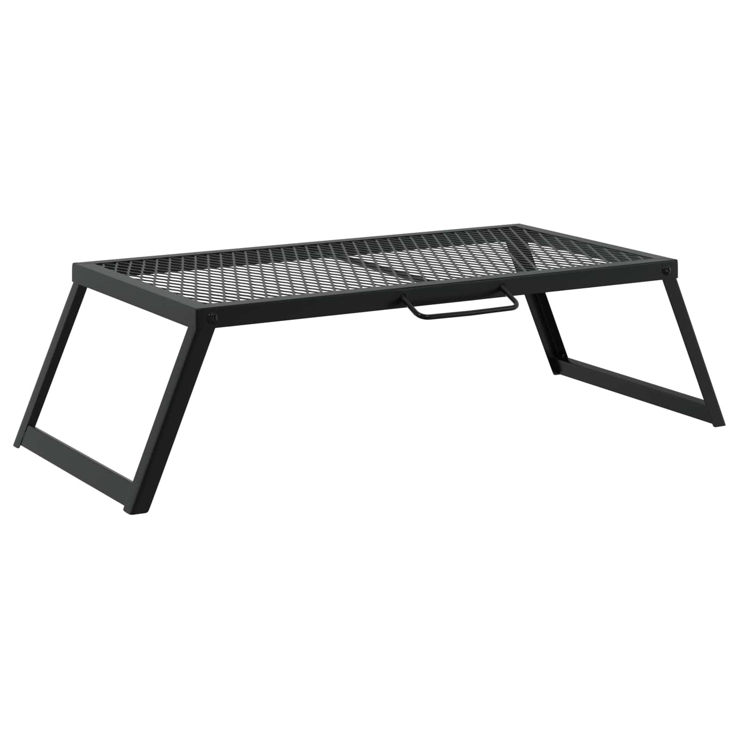 Foldbart Camping Grill 58 x 31 x 2 cm Legeret Stål Sort