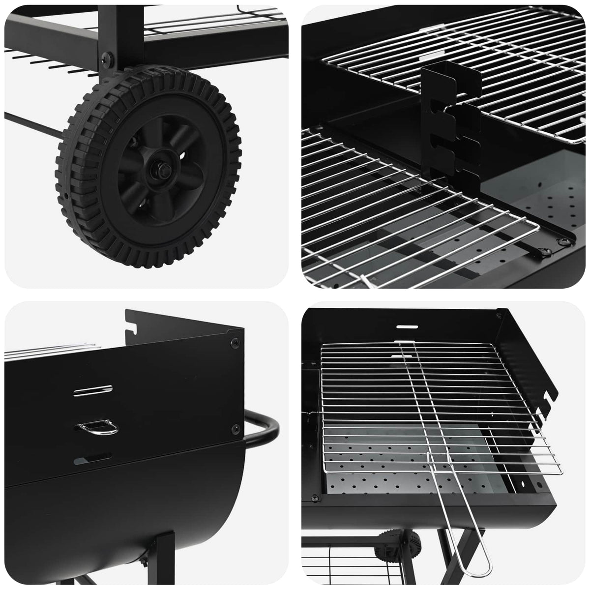 Kulgrill 96,5 x 42,5 x 88,5 cm Sort