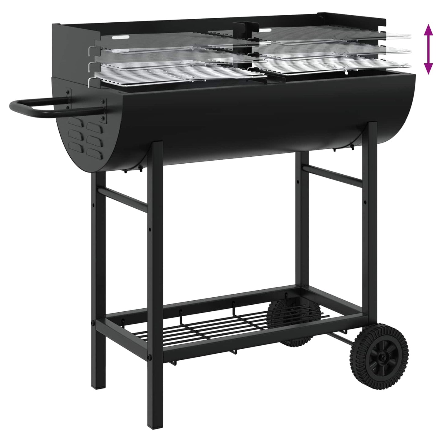Kulgrill 96,5 x 42,5 x 88,5 cm Sort