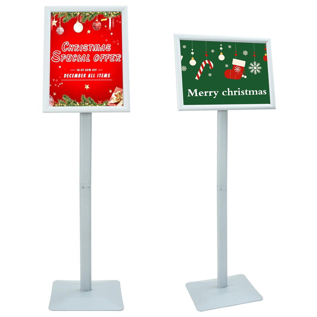 Pedestal Plakatstand 32,5 x 27 x 126 cm Støbejern Sølv