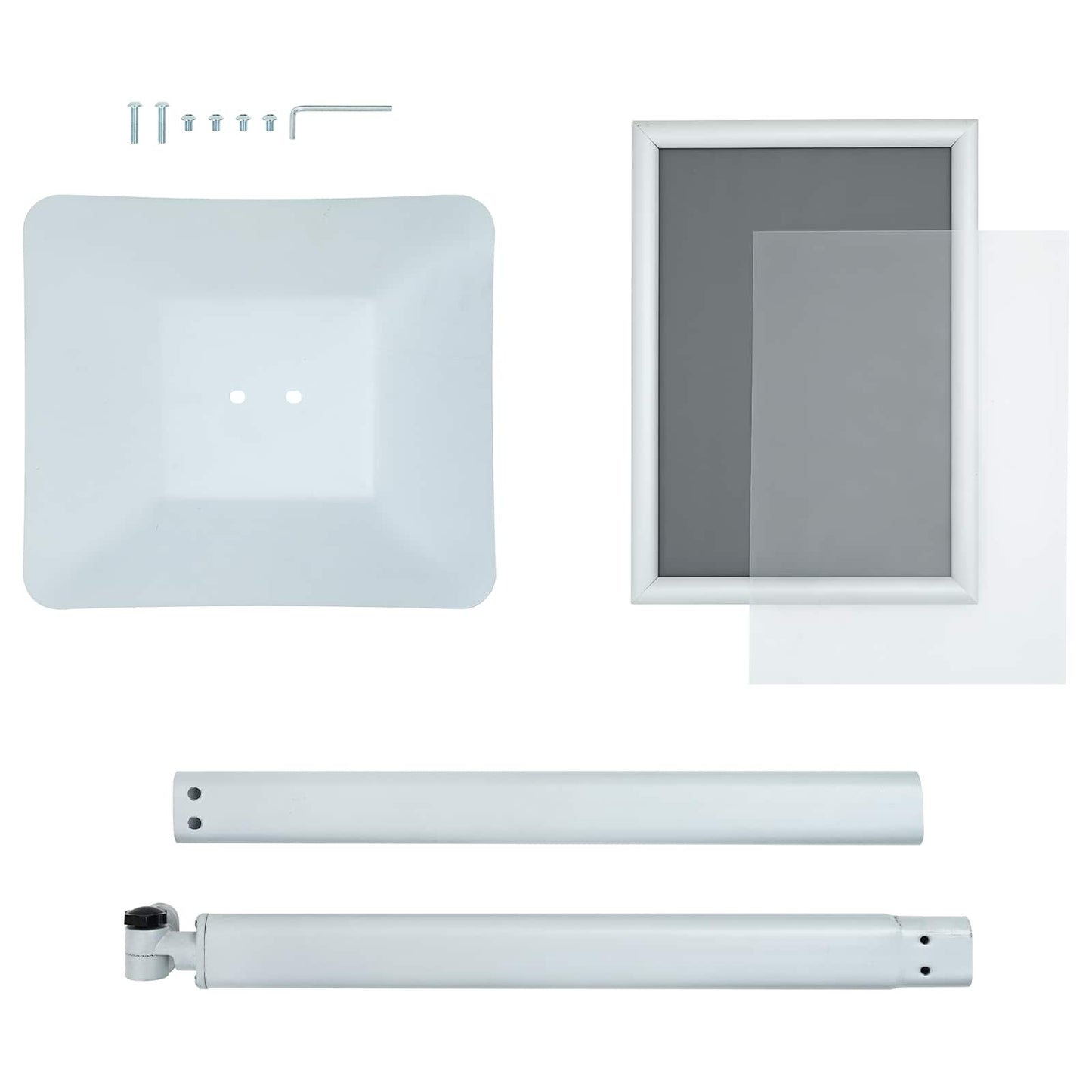 Pedestal Plakatstand 32 x 27 x 119 cm Støbejern Sølv