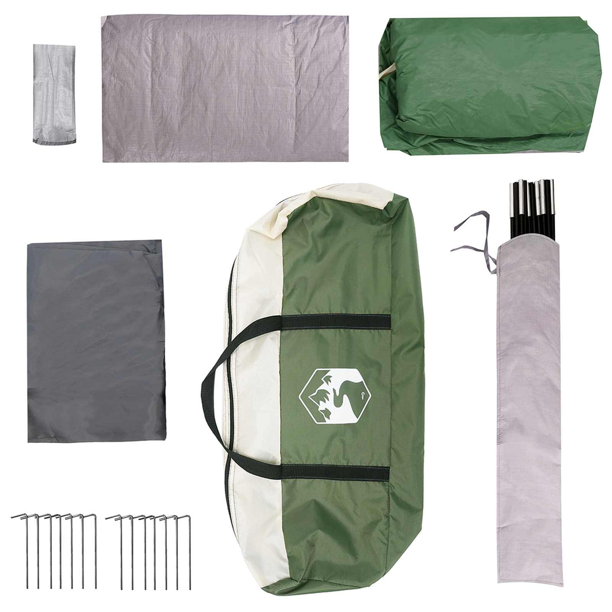 Familietelt 6-personers Grøn Polyester