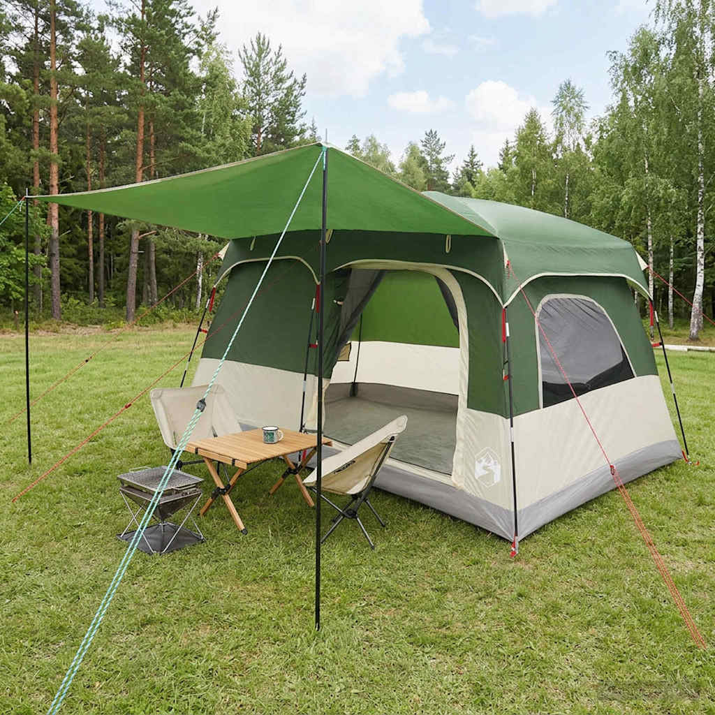 Familietelt 6-personers Grøn Polyester