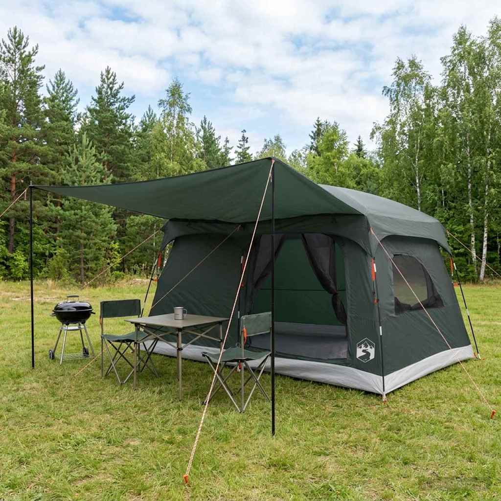 Familietelt 6-personers Army Grøn Polyester