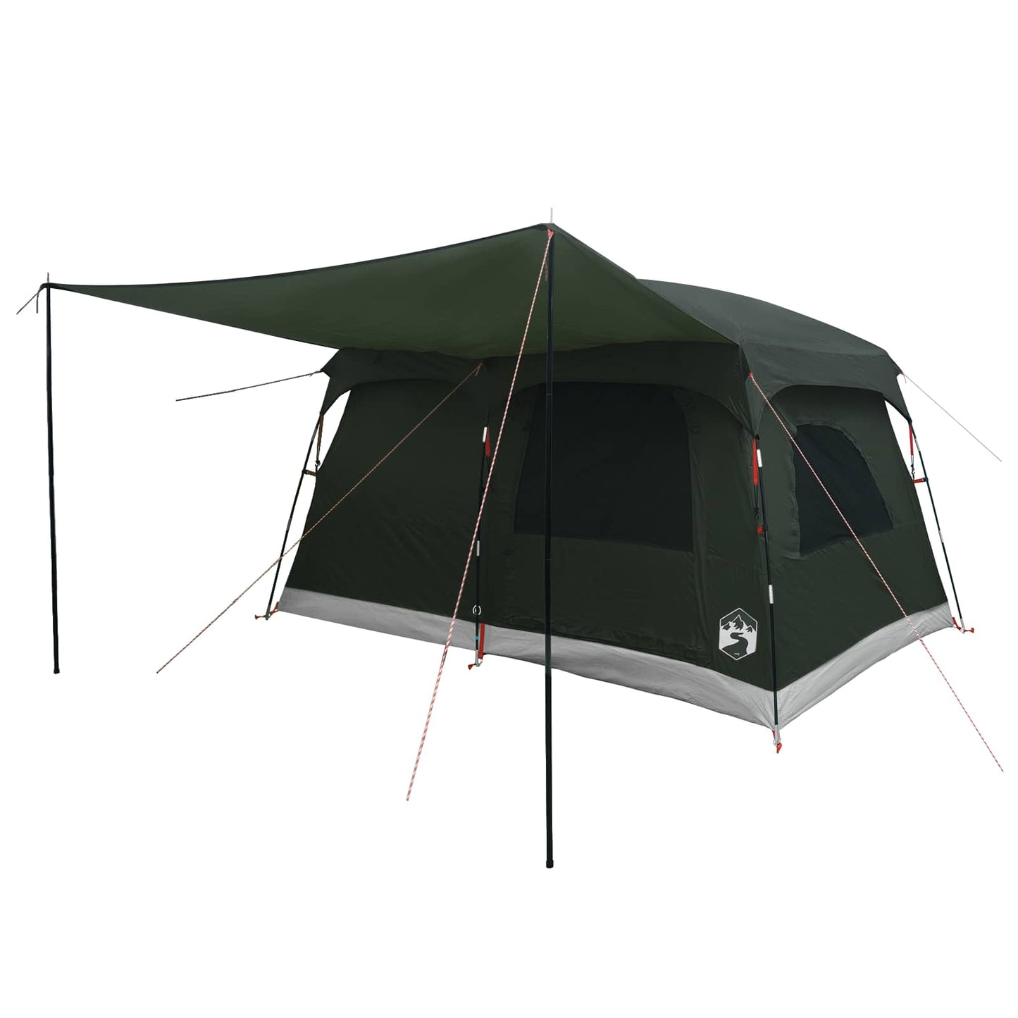 Familietelt 6-personers Army Grøn Polyester