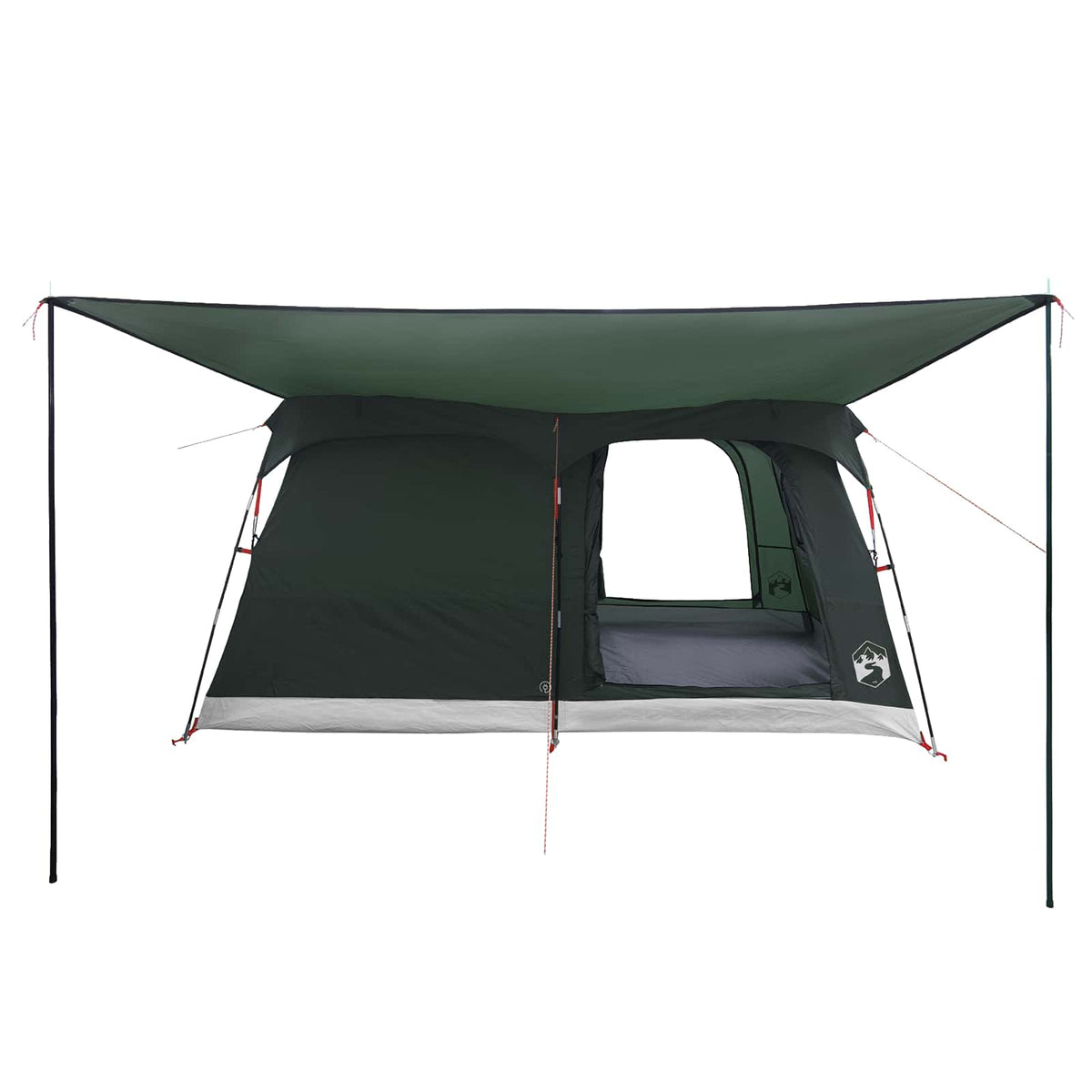 Familietelt 6-personers Army Grøn Polyester