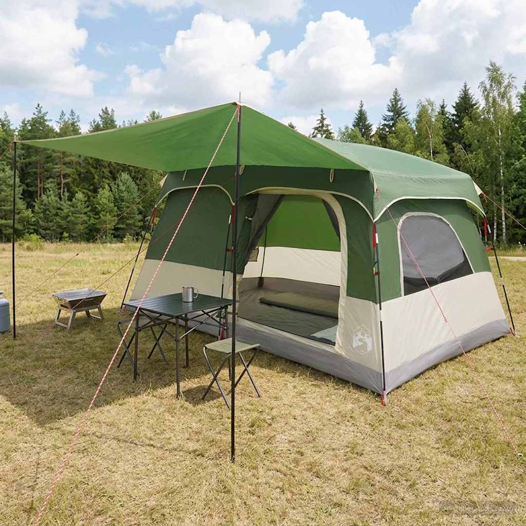 Familietelt 8-personers Grøn Polyester