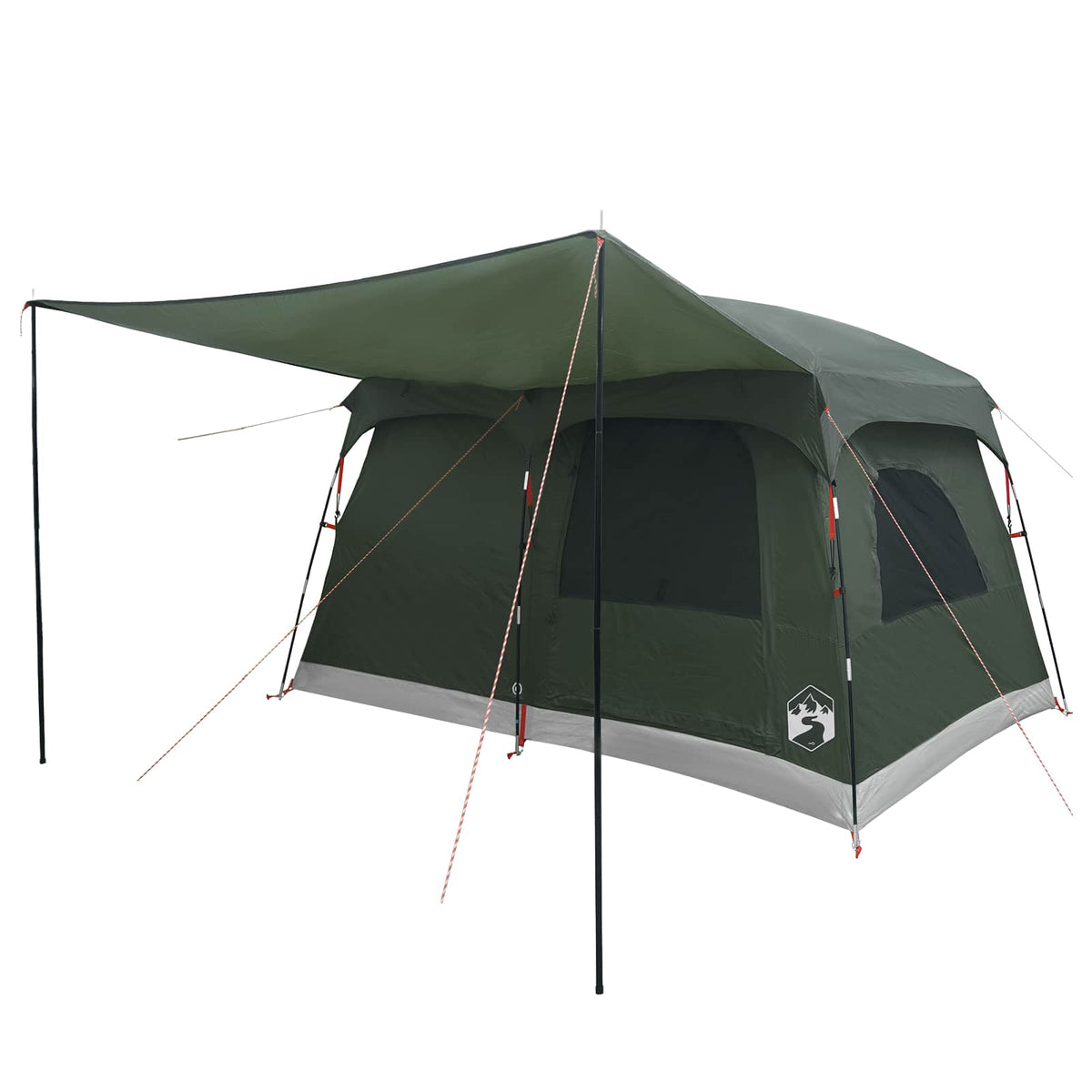 Familietelt 8-personers Army Grøn Polyester
