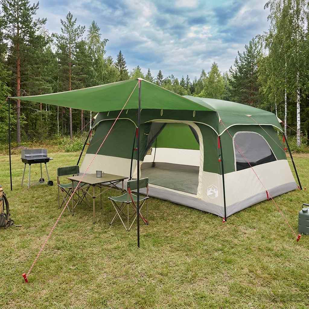 Familietelt 14-personers Grøn Polyester og Stål