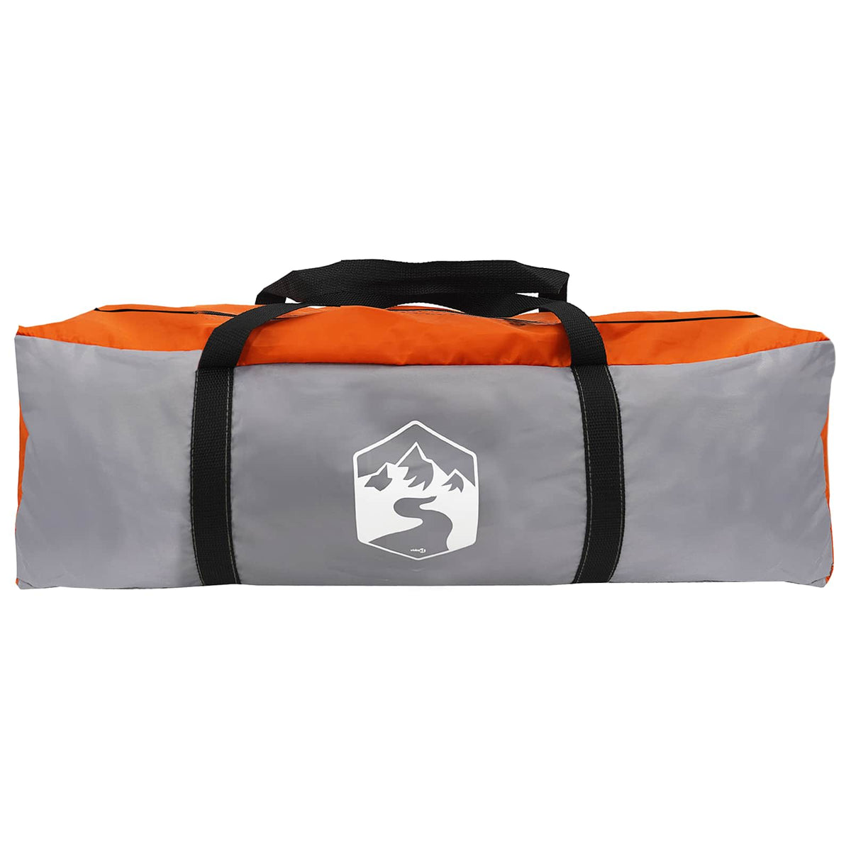 Hyttetelt med tag Grå og orange 210 x 210 x 138 cm Polyester