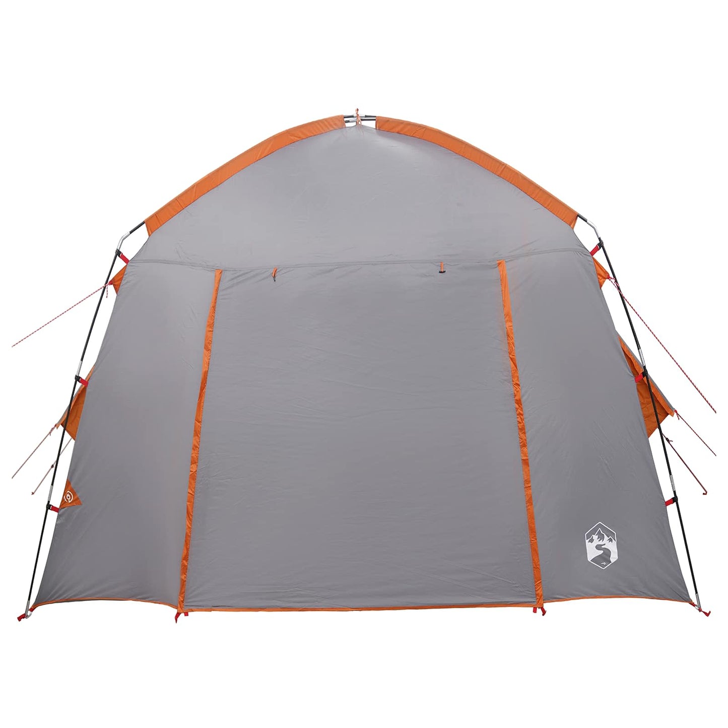 Hyttetelt med tag Grå og orange 210 x 210 x 138 cm Polyester