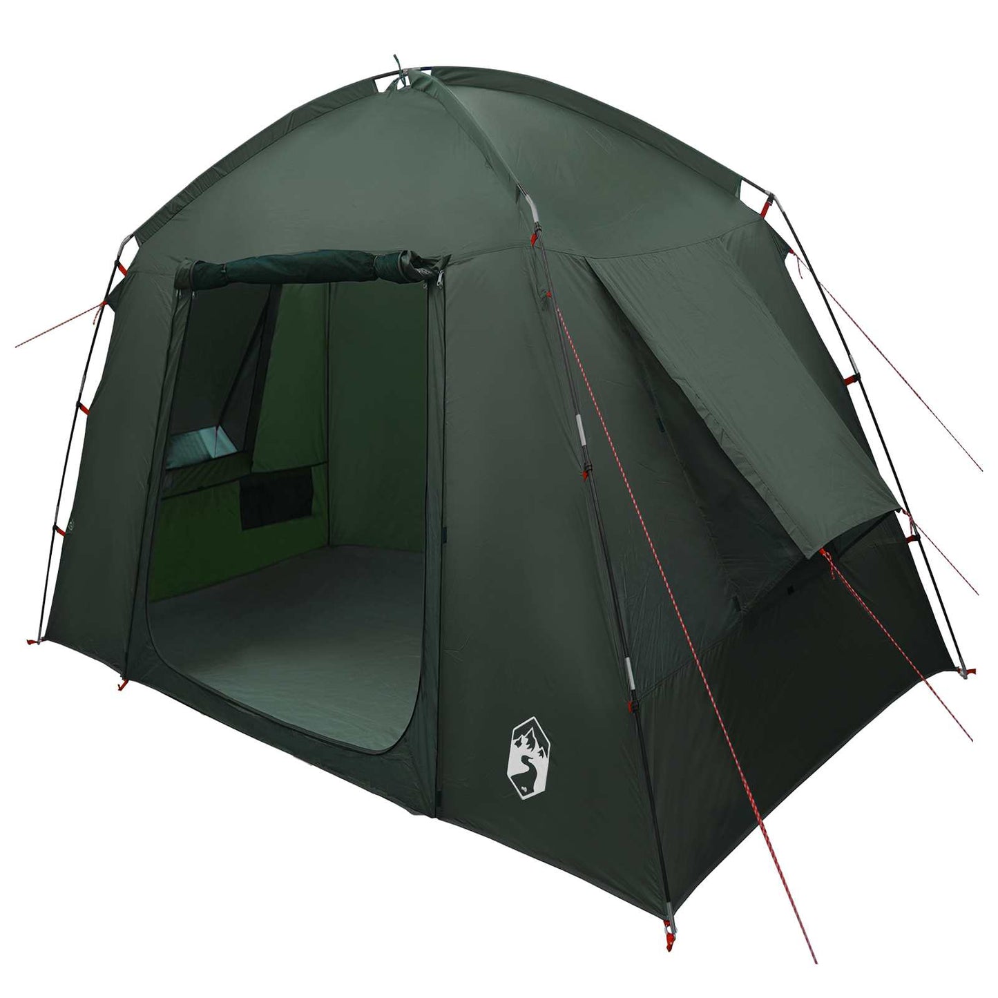 Hyttetelt med tag Army Grøn 210 x 210 x 138 cm Polyester