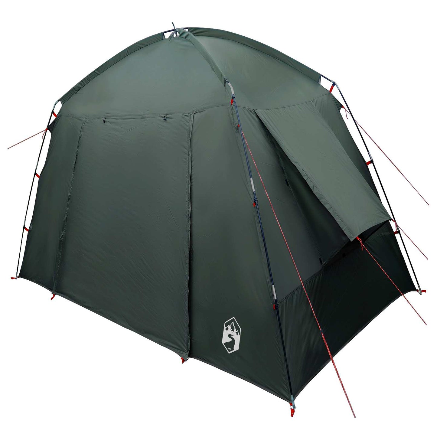 Hyttetelt med tag Army Grøn 210 x 210 x 138 cm Polyester