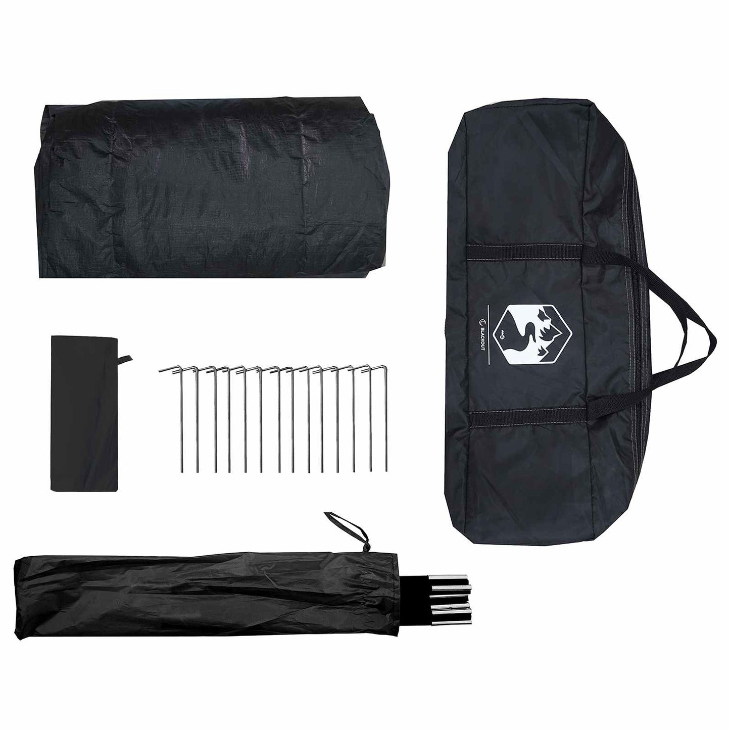 Hyttetelt med tag Hvid Blackout 300 x 210 x 156 cm Polyester