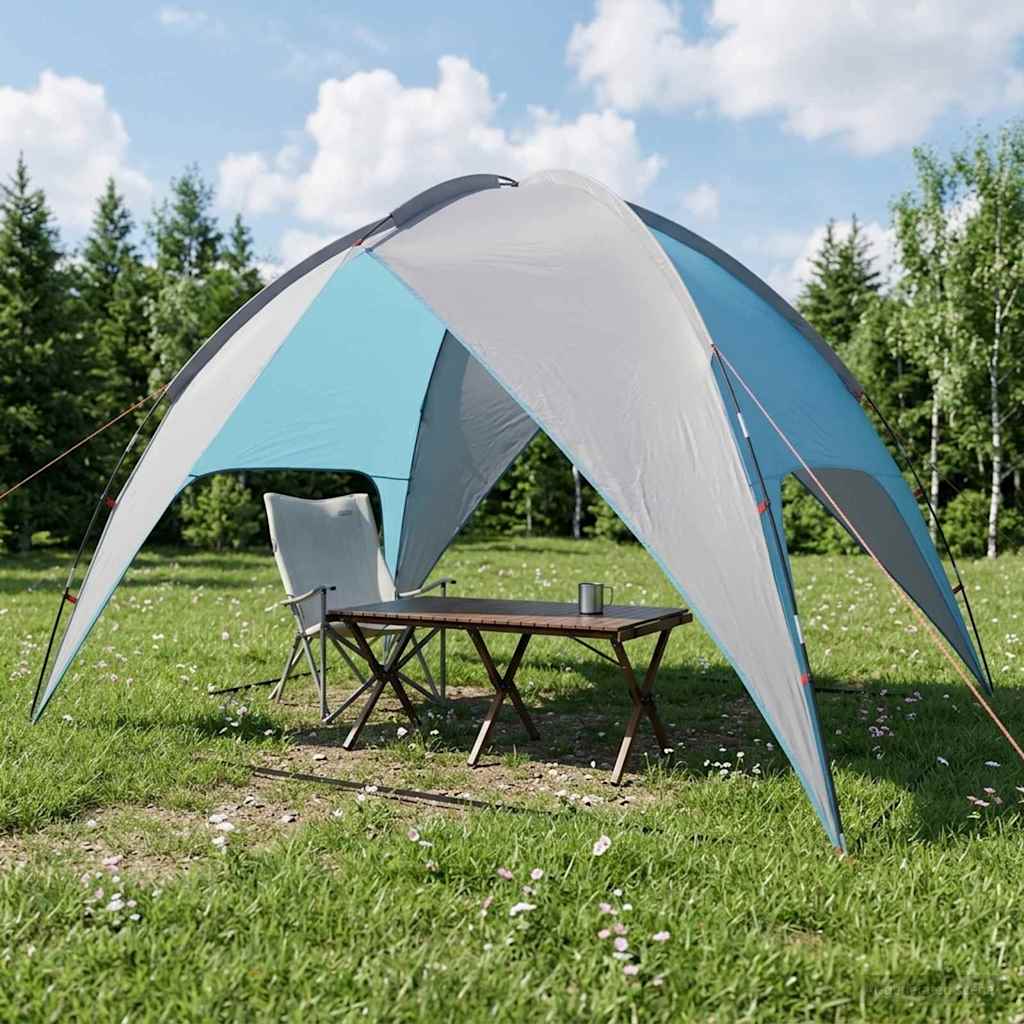 Camping telt med regnslag vandafvisende 4-personers Blå