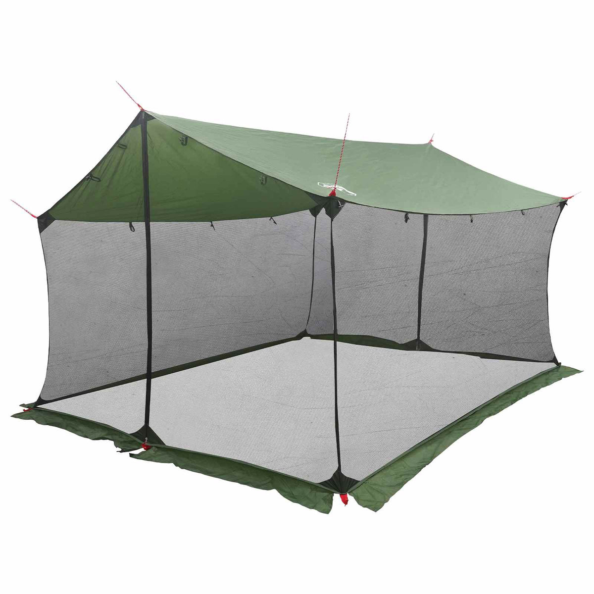 Camping tarp med mesh vægge 340 x 260 x 220 cm Grøn