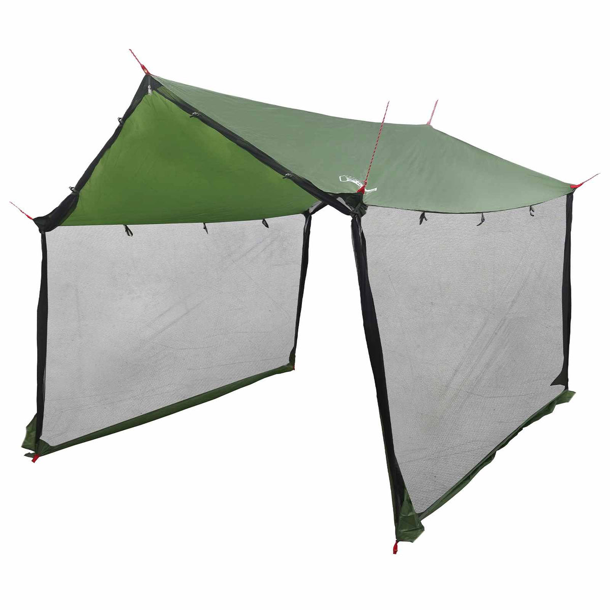 Camping tarp med mesh vægge 340 x 260 x 220 cm Grøn