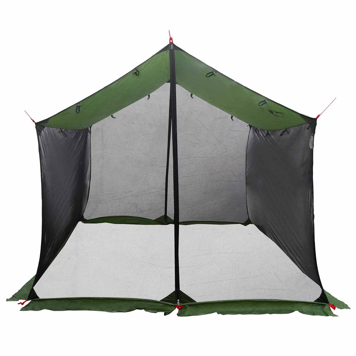 Camping tarp med mesh vægge 340 x 260 x 220 cm Grøn