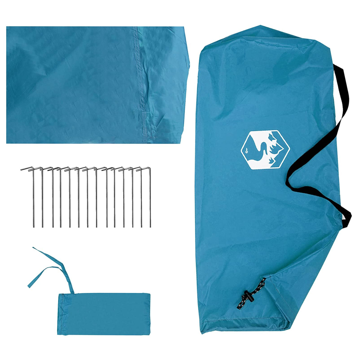 Camping tarp med mesh vægge 340 x 260 x 220 cm Blå