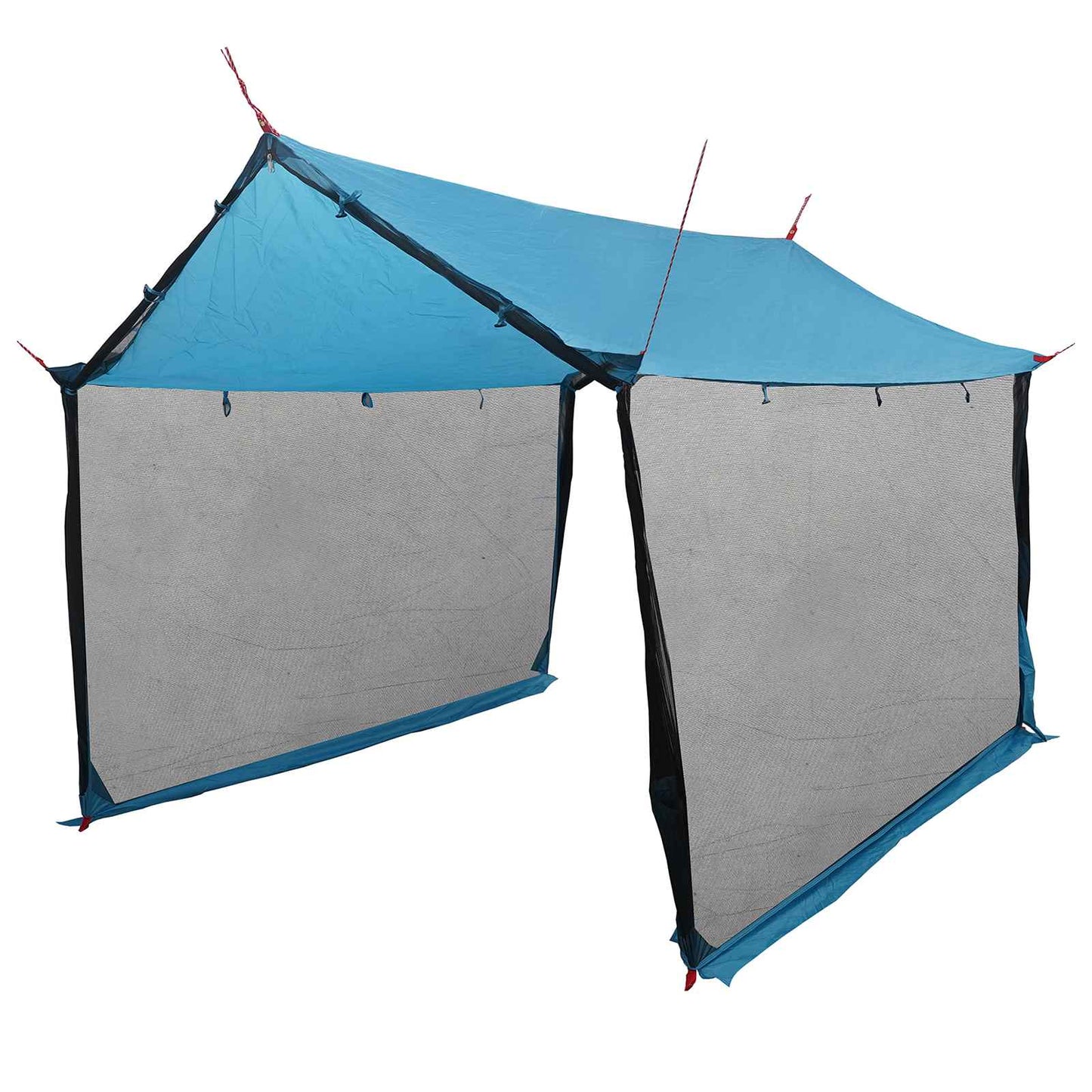 Camping tarp med mesh vægge 340 x 260 x 220 cm Blå