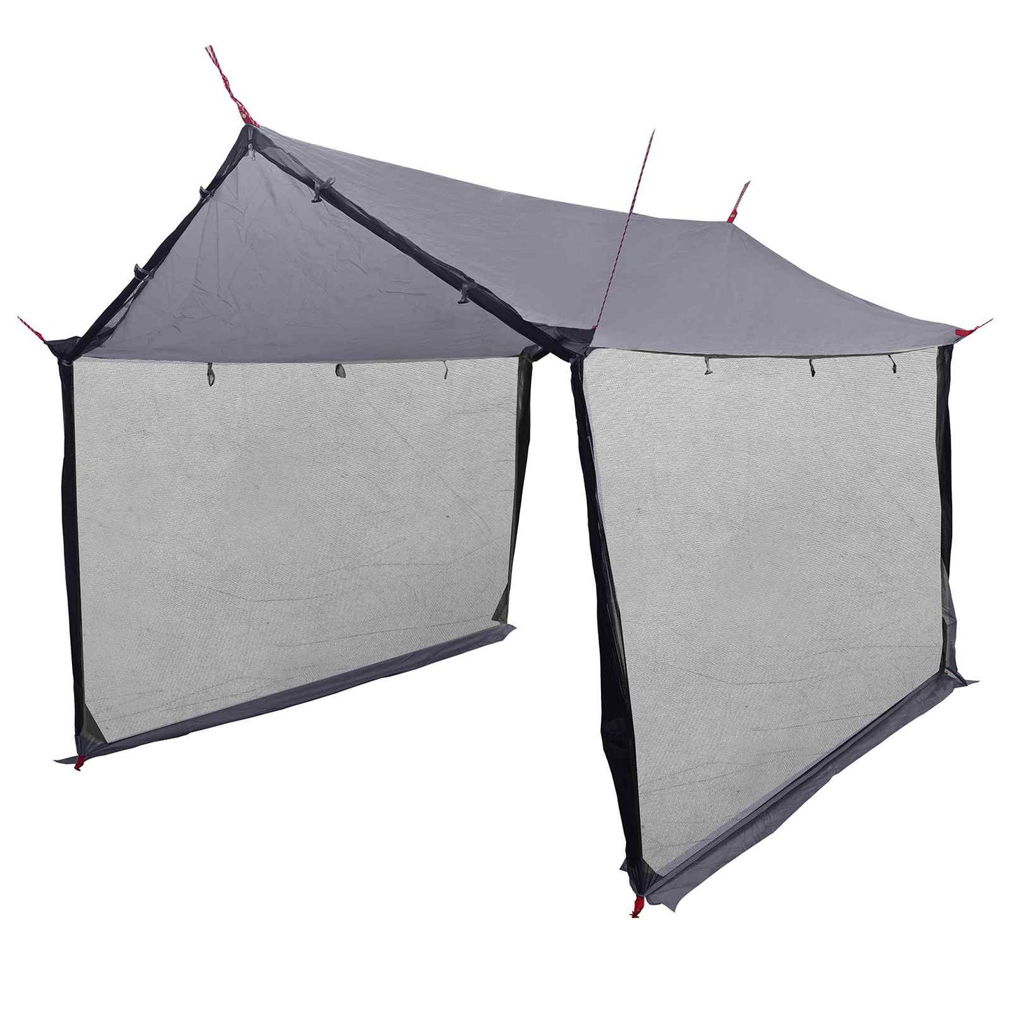 Camping tarp med mesh vægge 340 x 260 x 220 cm Grå og orange