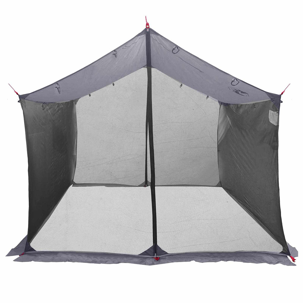 Camping tarp med mesh vægge 340 x 260 x 220 cm Grå og orange