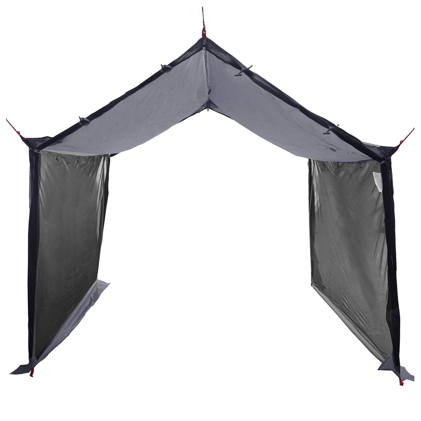 Camping tarp med mesh vægge 340 x 260 x 220 cm Grå og orange
