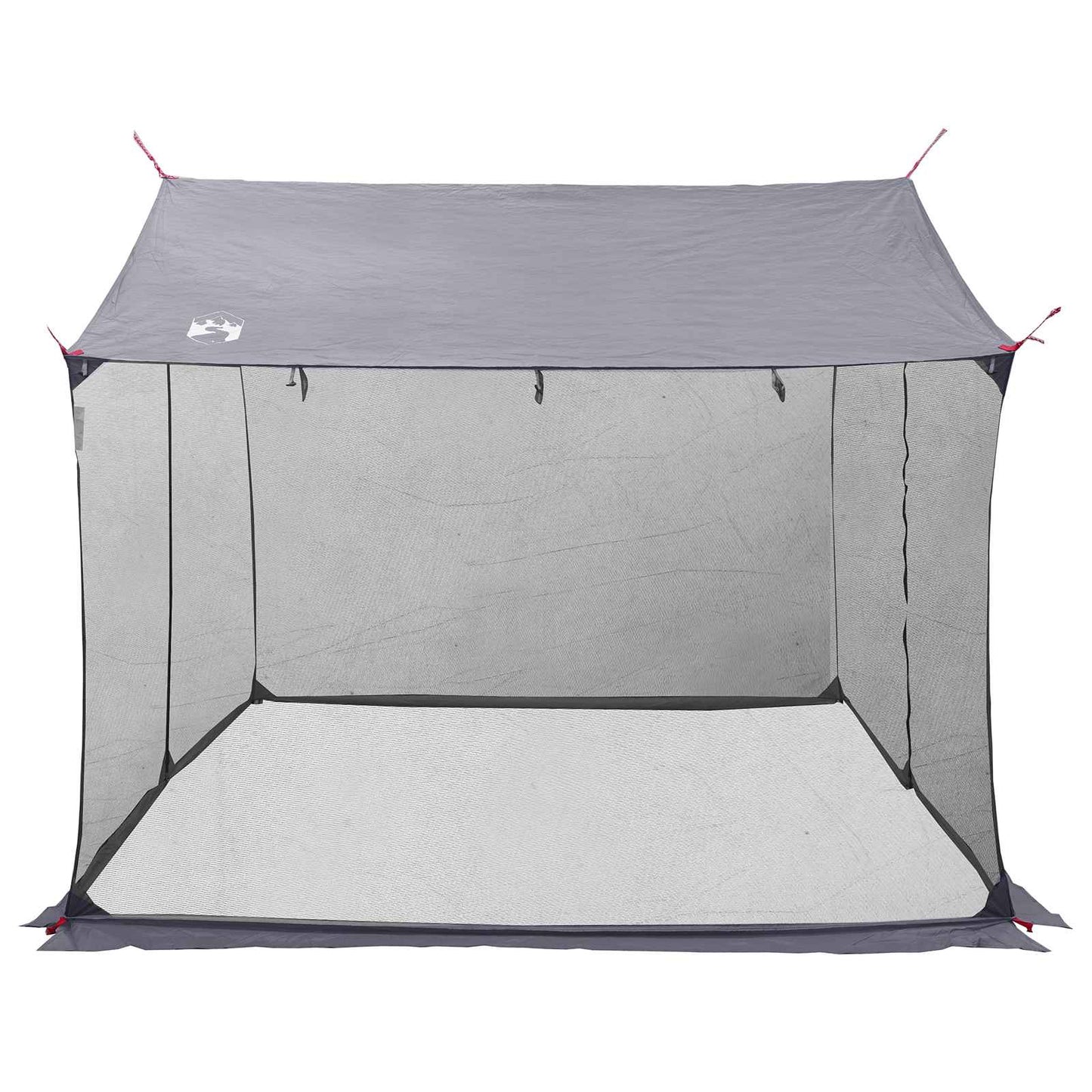 Camping tarp med mesh vægge 340 x 260 x 220 cm Grå og orange