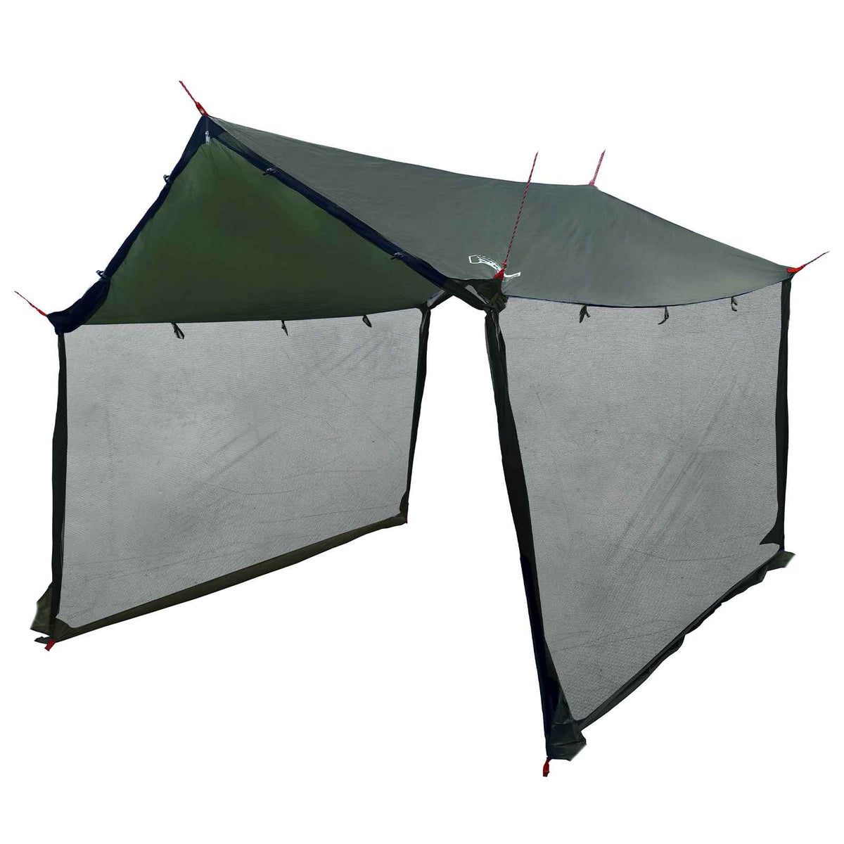 Camping tarp med mesh vægge 340 x 260 x 220 cm Army Grøn