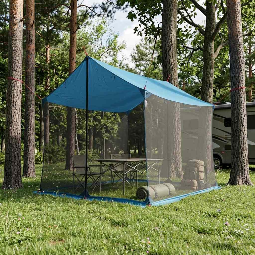 Camping tarp med mesh vægge 270 x 210 x 210 cm Blå