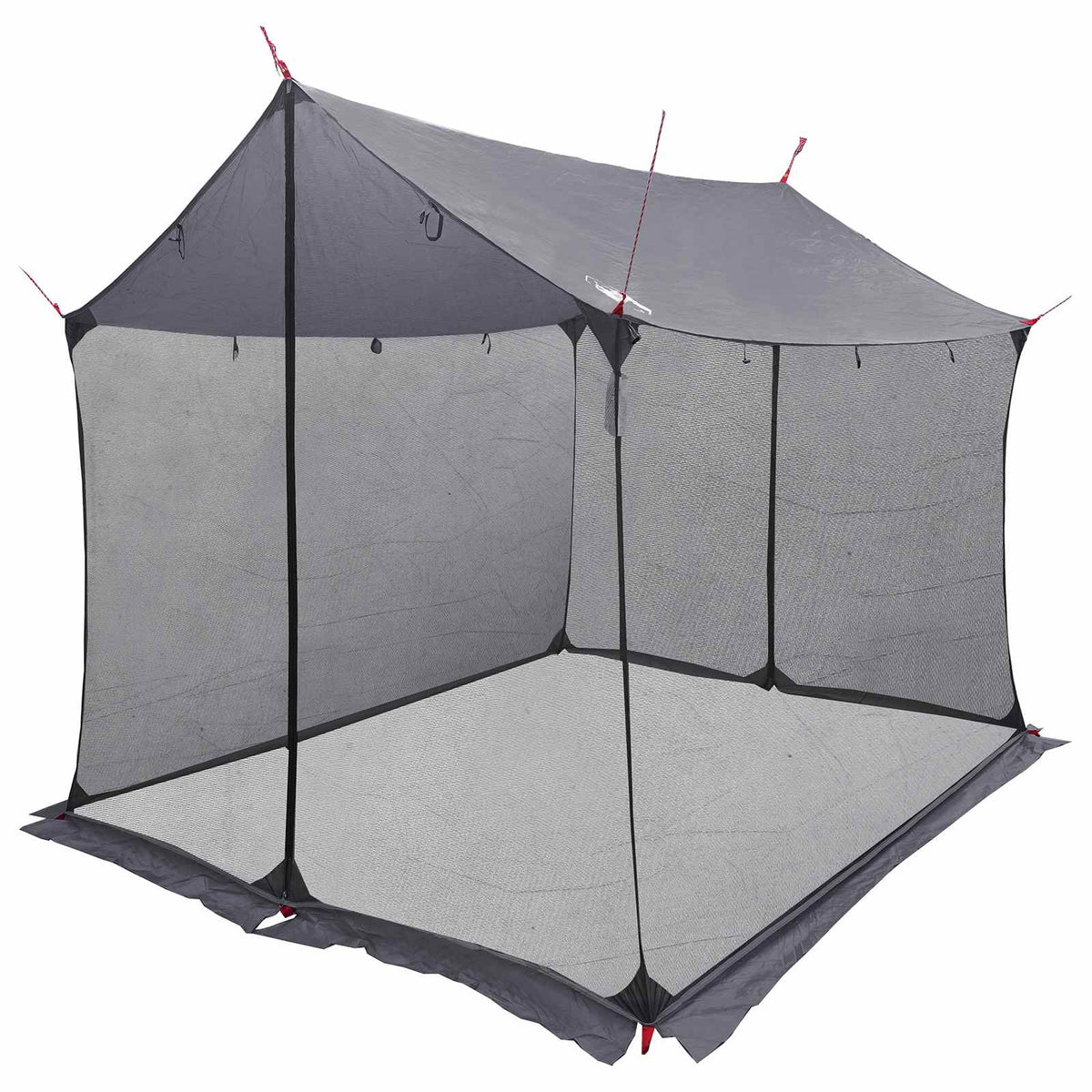 Camping tarp med mesh vægge 270 x 210 x 210 cm Grå og orange