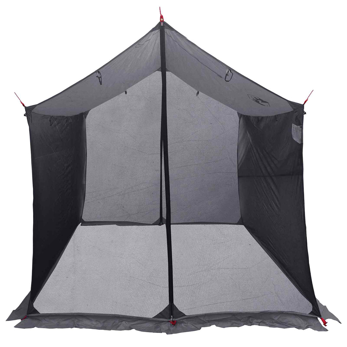 Camping tarp med mesh vægge 270 x 210 x 210 cm Grå og orange