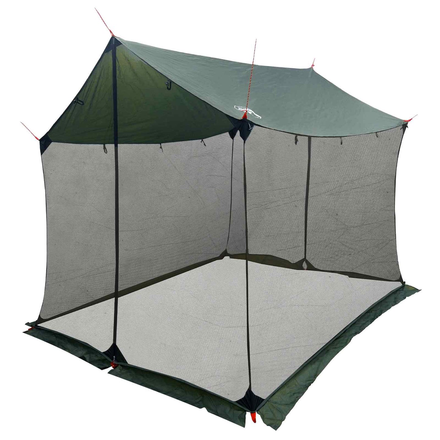 Camping tarp med mesh vægge 270 x 210 x 210 cm Army Grøn