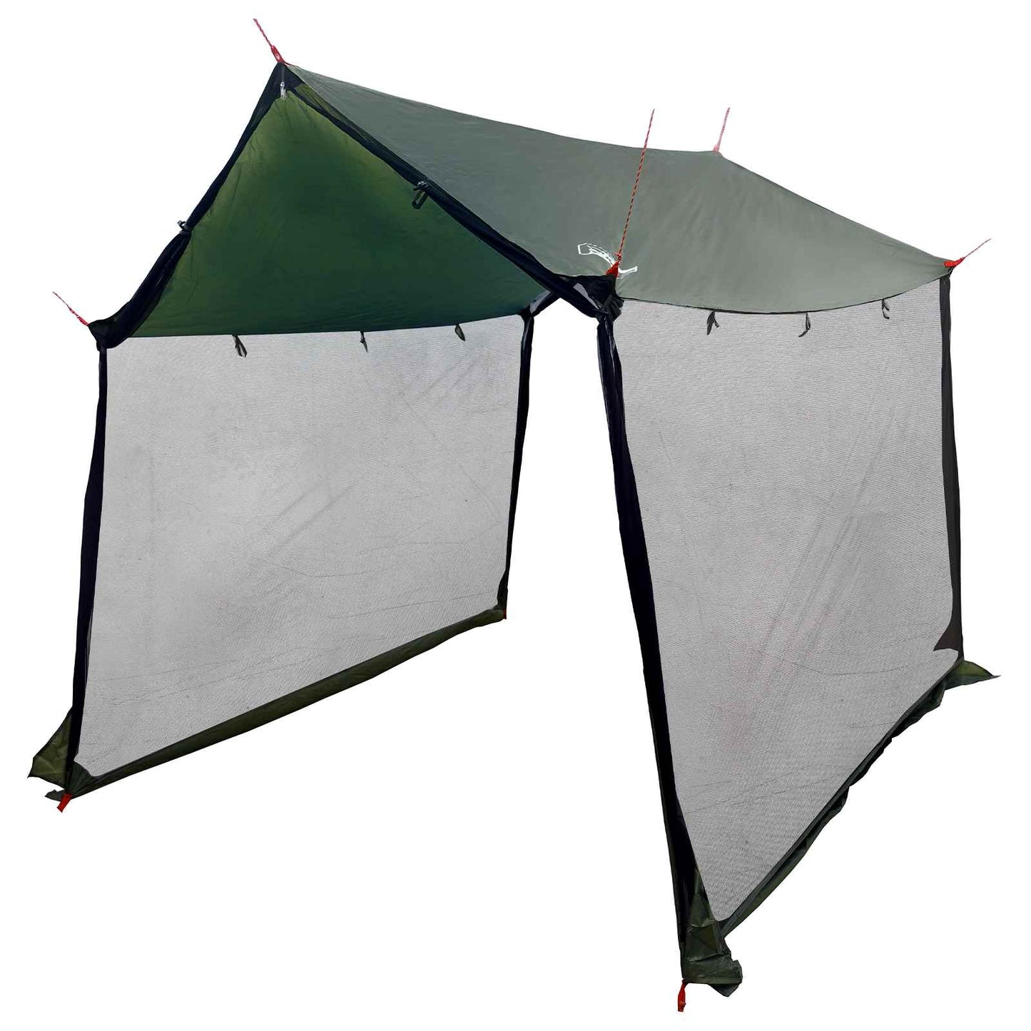 Camping tarp med mesh vægge 270 x 210 x 210 cm Army Grøn