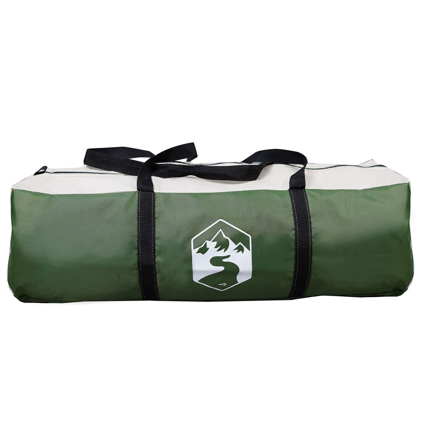 Hyttetelt med tag Grøn 12-person Polyester og Stål
