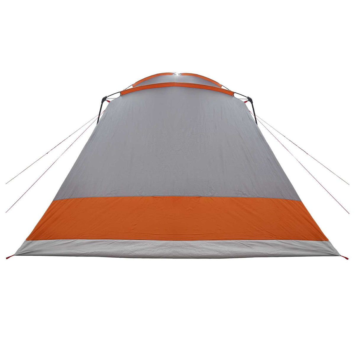 Hyttetelt med tag Grå og orange 12-person Polyester og Stål