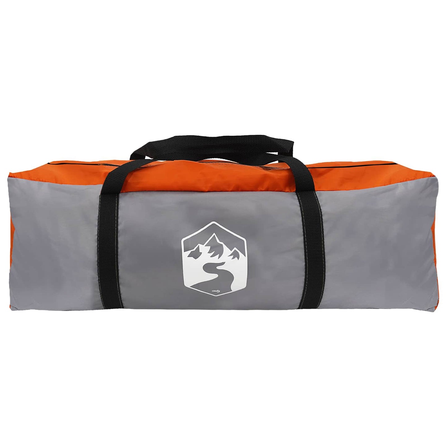 Hyttetelt med tag Grå og orange 8-personers Polyester og Stål