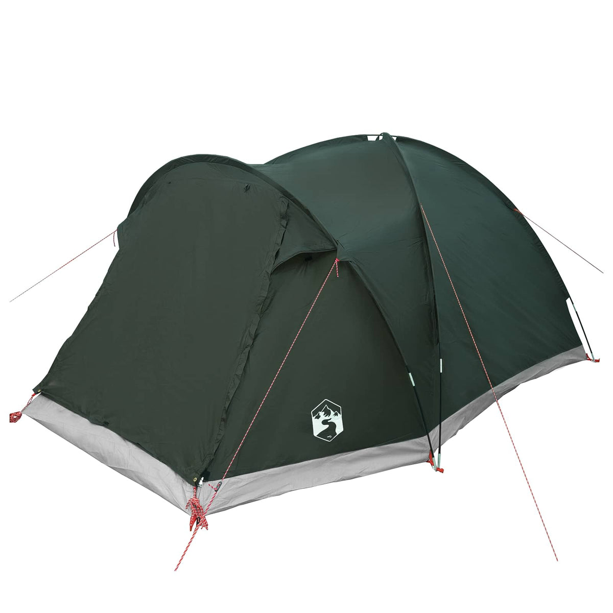 Hyttetelt 4-personers Army grøn Polyester og Stål