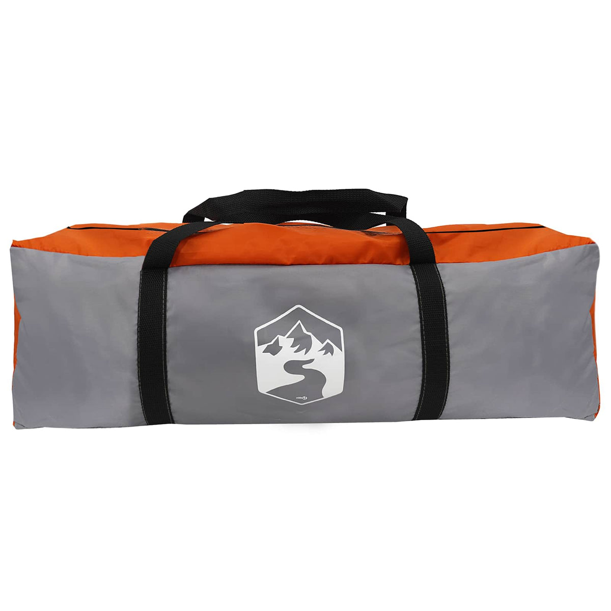 Hyttetelt med tag Grå og orange 8-personers Polyester og Stål