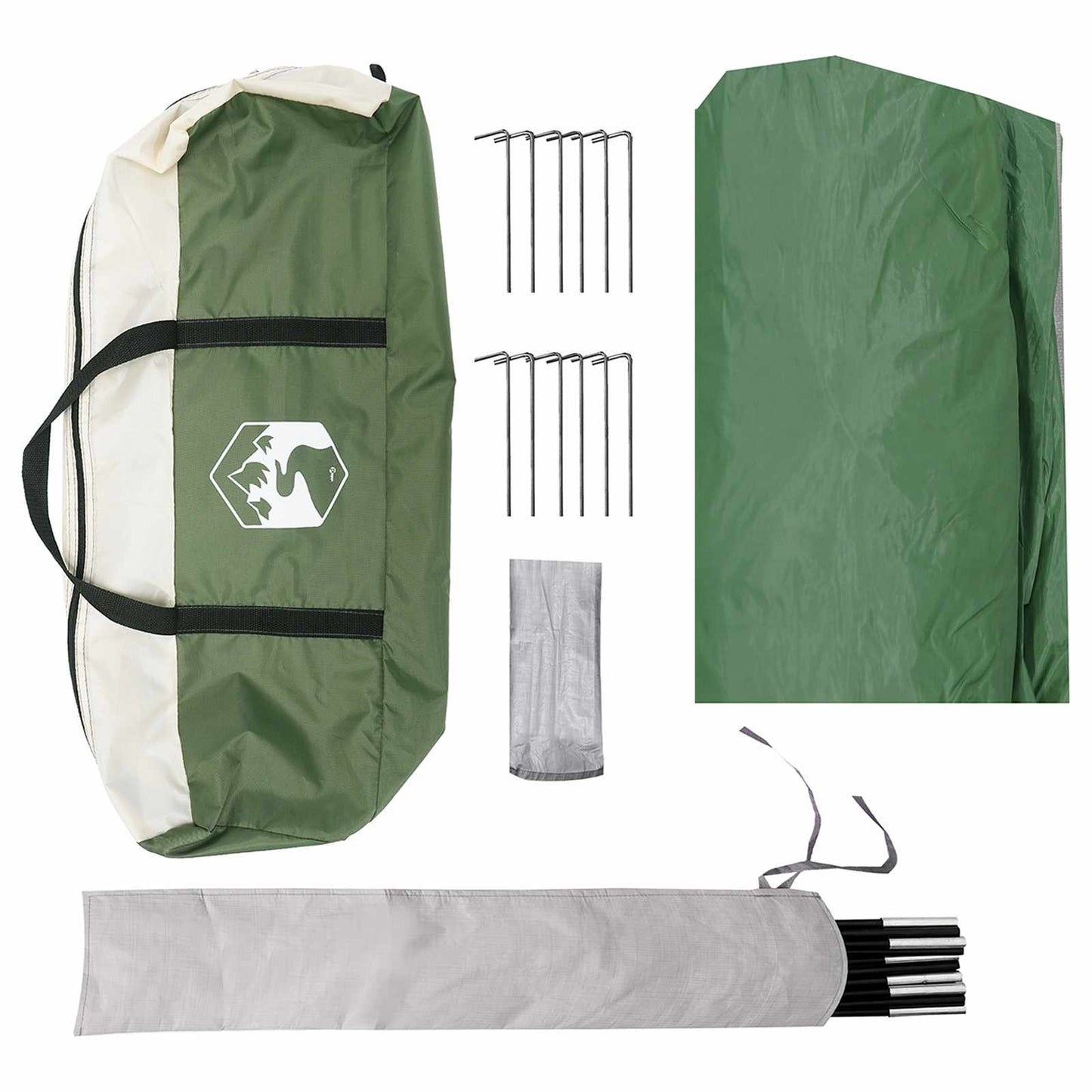 Camping tarp vandafvisende Grøn 550 x 400 x 230 cm