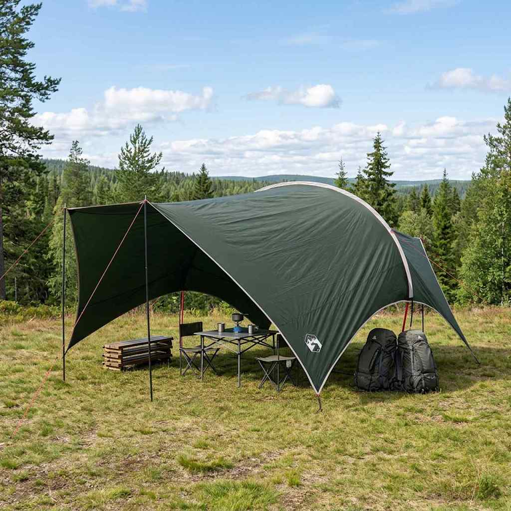 Camping tarp vandafvisende Army Grøn 550 x 400 x 230 cm