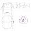 Camping tarp vandafvisende Army Grøn 550 x 400 x 230 cm