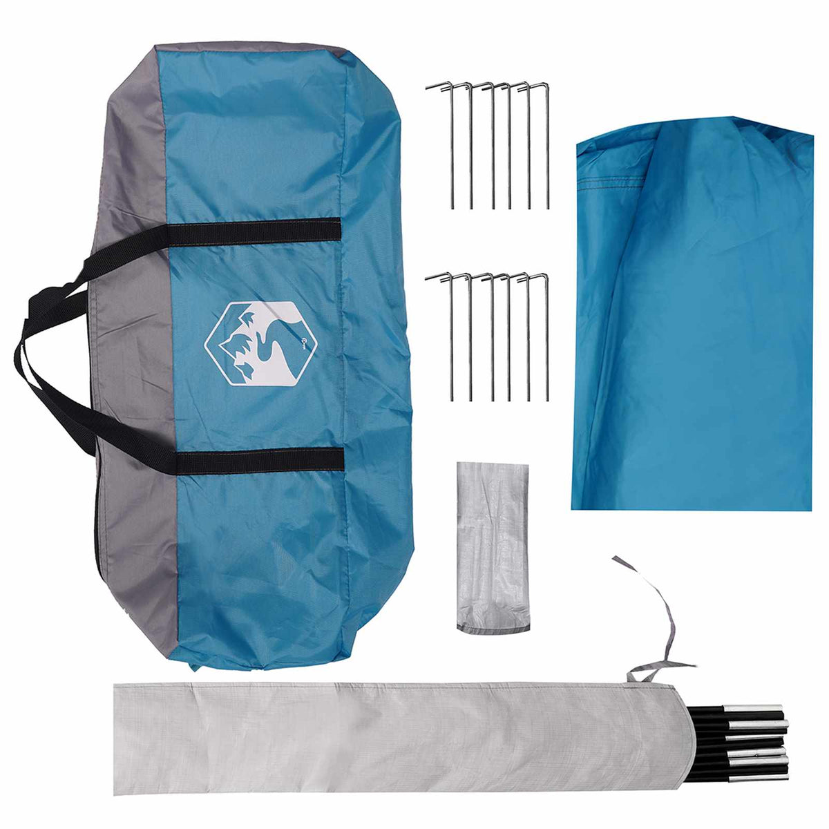 Camping tarp vandafvisende Blå 695 x 580 x 200 cm