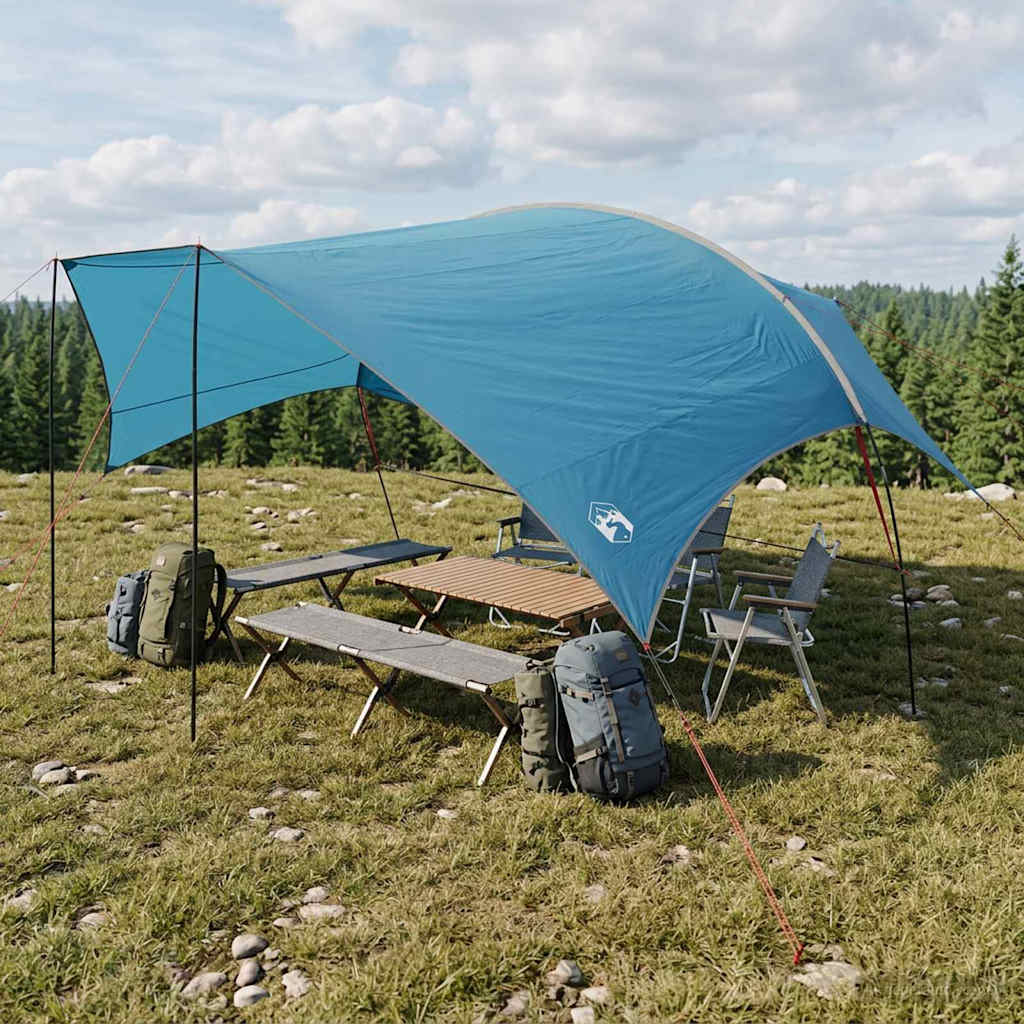 Camping tarp vandafvisende Blå 695 x 580 x 200 cm