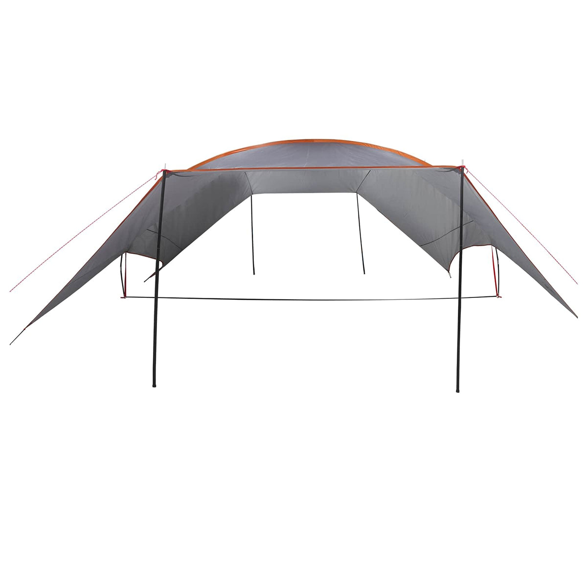 Camping tarp vandafvisende Grå og orange 695 x 580 x 200 cm