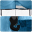 Familietelt med tag Blå 450 x 400 x 265 cm Polyester og Stål